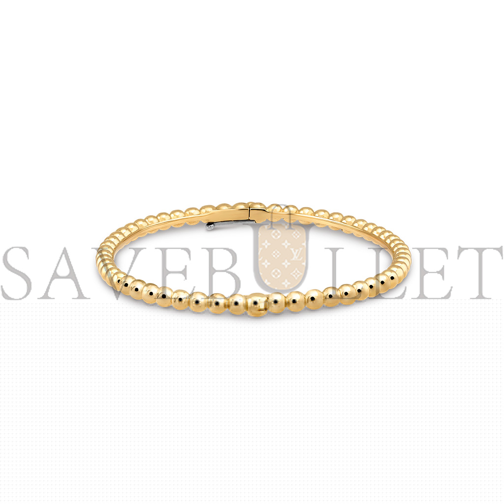 V*N CL*F arpels perlÉe pearls of gold bracelet, extra small model- yellow gold  vcaro7tg00
